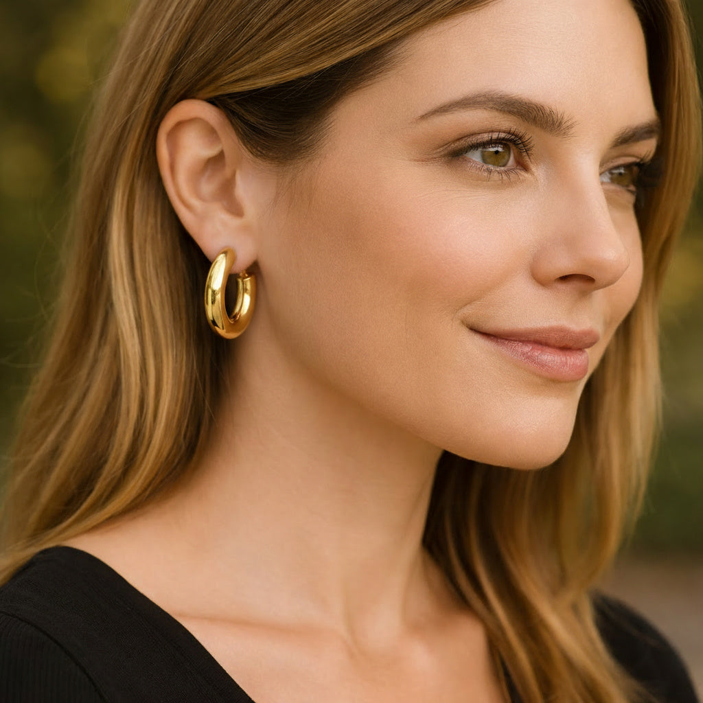 Gouden Boog Oorbellen