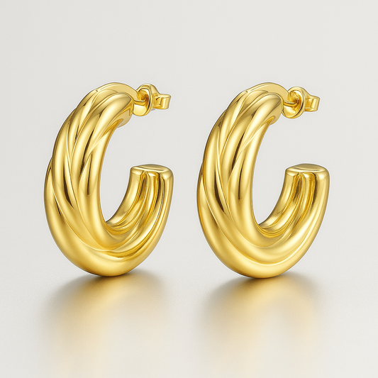 Gouden Wervel Oorbellen