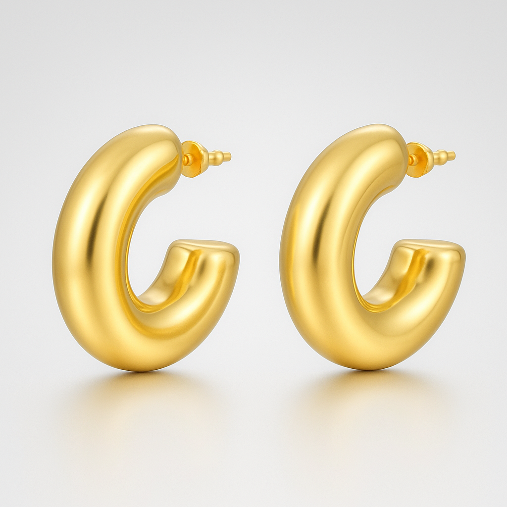 Gouden Draaivlam Oorbellen