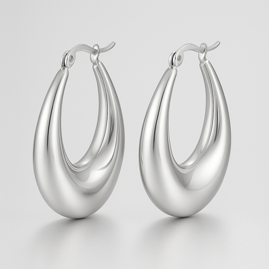 Zilveren Traan Oorbellen