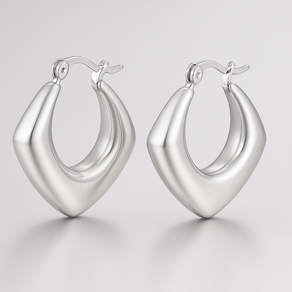 Zilveren Diamant Oorbellen