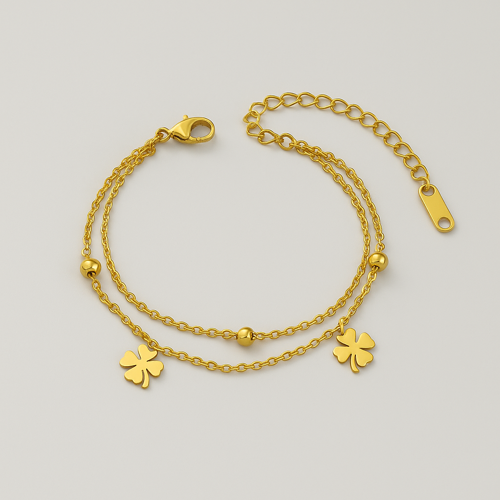 Gouden Gelukslint Armband