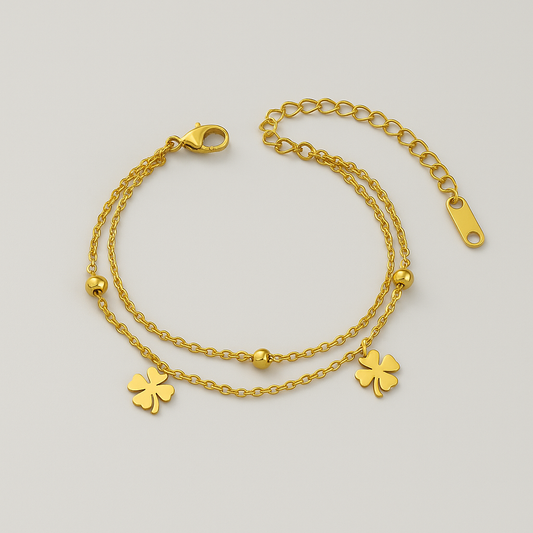 Gouden Gelukslint Armband