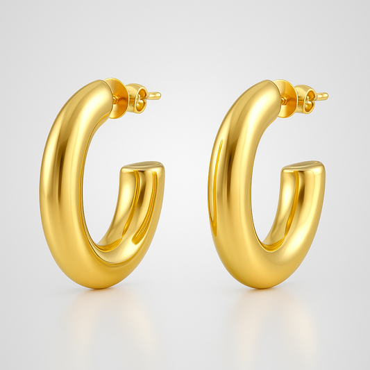 Gouden Boog Oorbellen