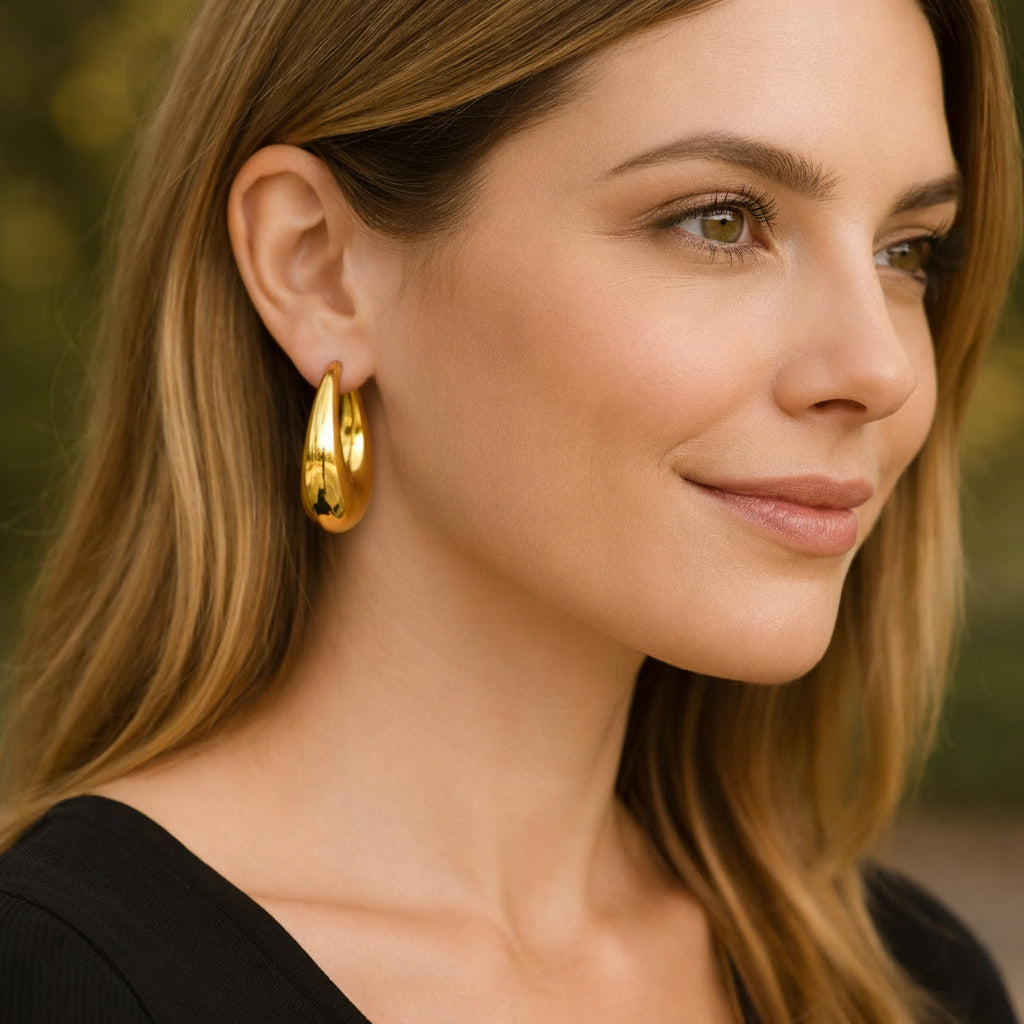 Gouden Traan Oorbellen