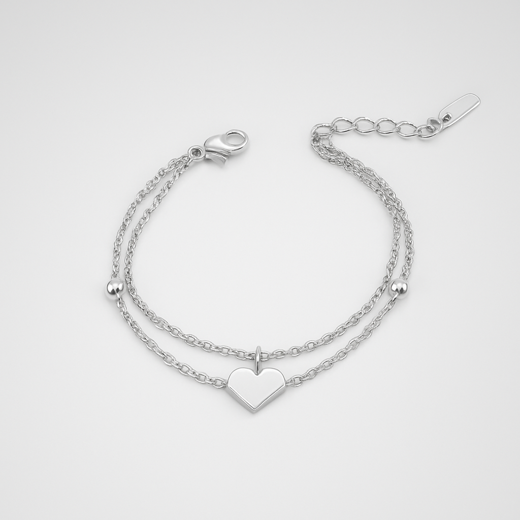 Zilveren Hartslag Armband