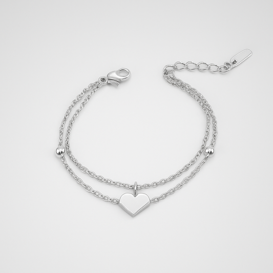 Zilveren Hartslag Armband