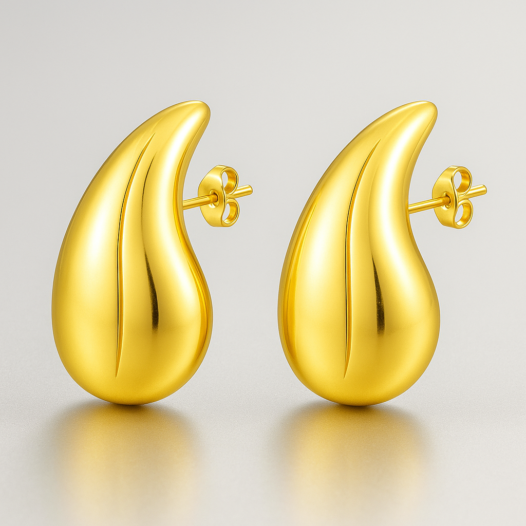 Gouden Druppel Oorbellen