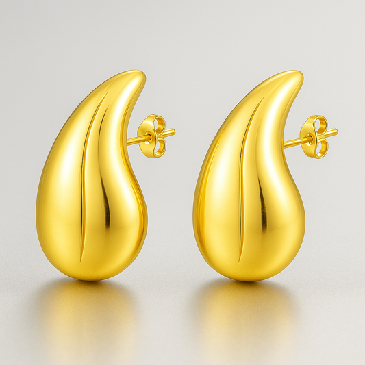 Gouden Druppel Oorbellen