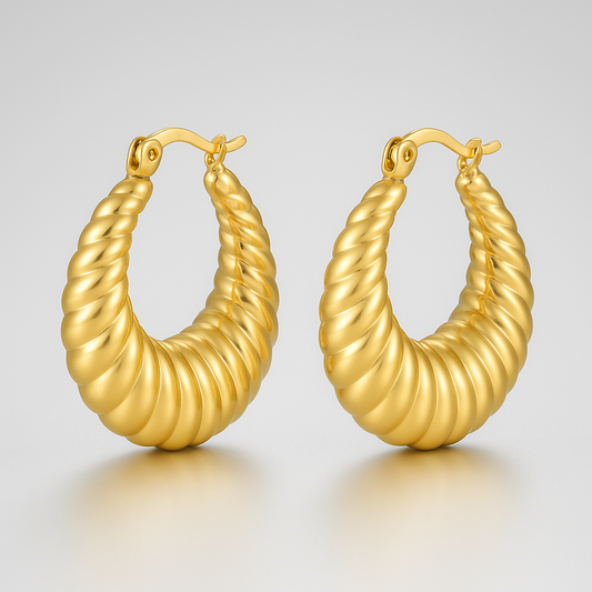 Gouden Twister Oorbellen